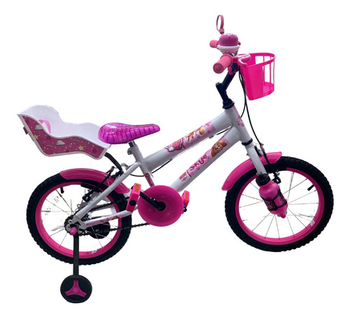 Bicicleta Infantil Aro 16 Com Adesivo Skye Patrulha Canina 