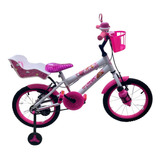 Bicicleta Infantil Aro 16 Com Adesivo Skye Patrulha Canina 