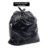 50x Saco Lixo 200l Grande Resistente Industrial Lixeira Full