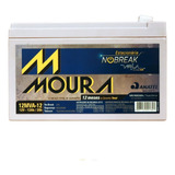Bateria Estacionária Nobreak Alarme 12ah 12v Moura
