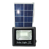 Reflector Solar Led 25w C/panel Y Control Remoto Exterior Color De La Carcasa Negro Color De La Luz Blanco Frío