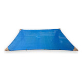 Malla Sombra 3x3 M 90% Raschel Azul Confección Reforzada