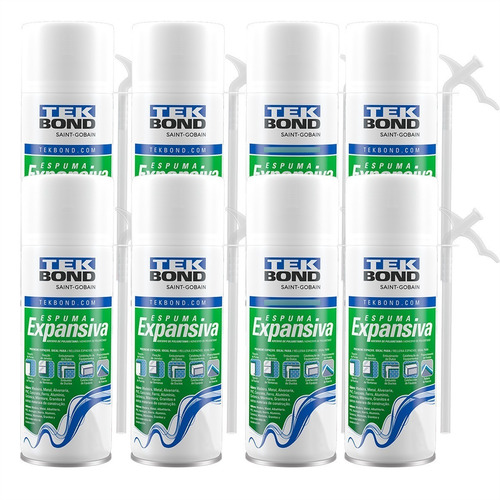 Kit 8 Espuma Expansiva 500ml Poliuretano Fácil Uso Geral