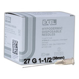 Aguja Exel Mesoterapia 27g 1-1/2 (40mm) Caja C/100 Pzas