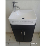 Gabinetes P Baño Con Ovalin Lavamanos Bowl C Grifo Monomando