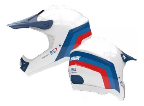  Casco Moto Cross Hawk Rs7 Edicion Limitada Talle Xl 62 Cm 