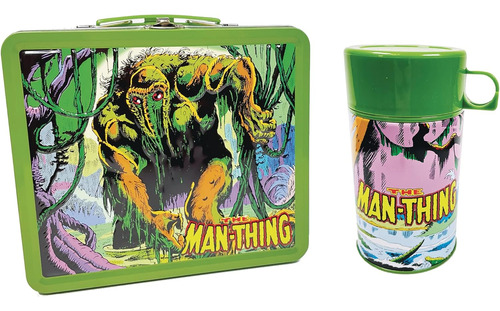 Lonchera Escolar De Lata Y Termo Diseno Marvel Man-thing