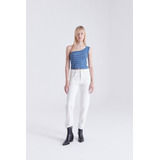 Jean Mom Fit Ilaria White Off White Cher Mix Para Mujer