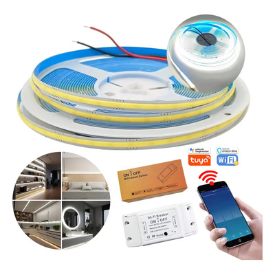 Tira LED COB 10m Blanco Frío Cálido + Interruptor WiFi Alexa Najiu | Meses sin interés