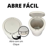 Lixeira Cesto De Lixo Click Abre Fácil 5l -cor Cinza - Decor