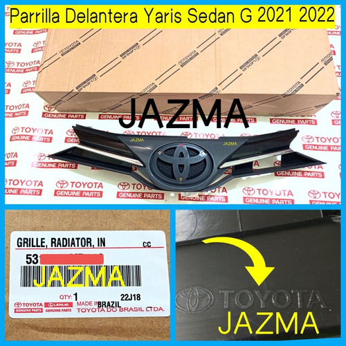 Parrilla Delantera Yaris Sedan G 2021 2022 Original 4 Pza  Foto 4