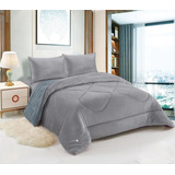 Cubrecama De Invierno Plush Con Chiporro 2 Plaza Gris 28