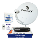 Kit Century Antena Parabólica Ku Midia 60cm Box Midiabox B7