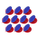 10 Peças De Castanha Infantil Finger Castanet Blue Red Plast