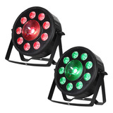 Par 64 1x30w + 9x9w = 130w Hyper Led Dmx Rgb Combo  2 Piezas