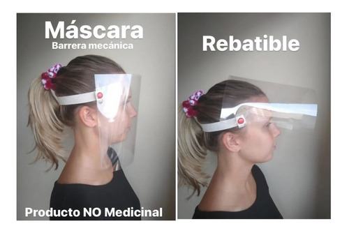 Mascara Protectora Rebatible Facial Reutilizable Sanitaria 