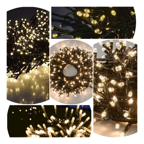 Luces Led Blanco Calido 600 Luces 36 Mts Decora Arbol Pascua