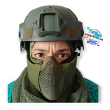 Casco Táctico Militar Deportes Combate Airsoft Verde Abs .