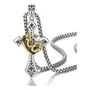 X Collar Hombre Cruz Cadena Con Corona Anillo Acero L | Envío gratis