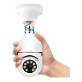 Câmera Ajustável Teto Segurança Ip Lâmpada Yoosee 1080p Cor Branco