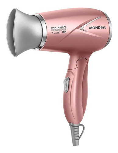 Secador De Cabelo Sc-47 Mondial Golden Rose 1200w Bivolt Cor Rosa-claro 110v/220v