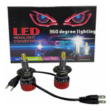 Ampolleta H7 Led 360 Luces Para Auto Set X2 Foco Con Lupa.