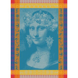 Garnier Thiebaut Mona Lisa Bleu Toalla De Cocina, 22.0 X 30.