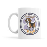 Taza De Ceramica Importada Mascotas Con Su Nombre Y Raza