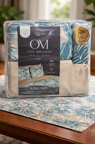 Sábanas King One Million Floral 6 Piezas Tacto Bambú