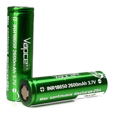 Kit 2 Baterias 18650 2600mah 25a Vapcell P26a | MercadoLibre
