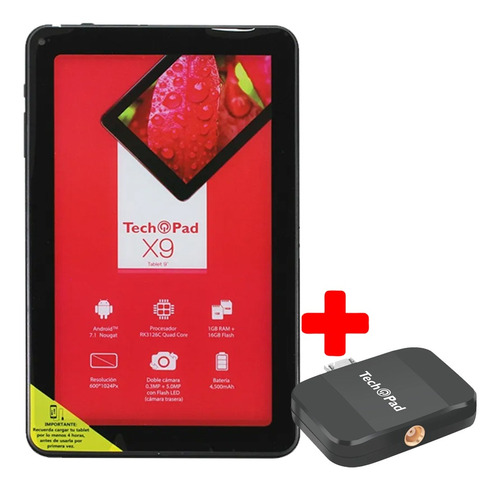 Combo Tablet X9 16 Gb + Sintonizador Tv Tunner Tech Pad