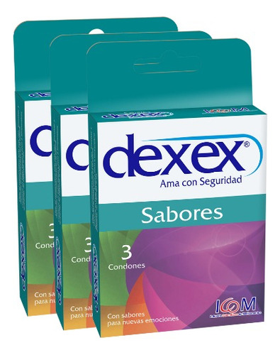 Condones Dexex Sabores 3 Unidades Producto De Icom