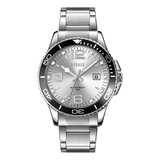 Reloj Feraud Hombre Acero Calendario Lupa 30mts F5572 GsLG