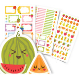 Etiquetas Escolares Frutas Personalizadas Kit Jumbo