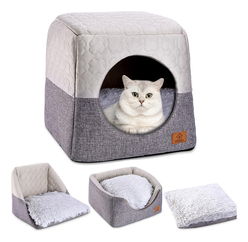 Ownpets Cama Para Gatos De Interior, Cama Plegable 3 En 1 C.