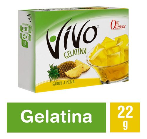 Vivo Gelatina Piña 22 Gr