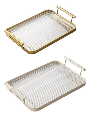 Bandeja Decorativa Organizadora De Baño Con Asas Para Mesas