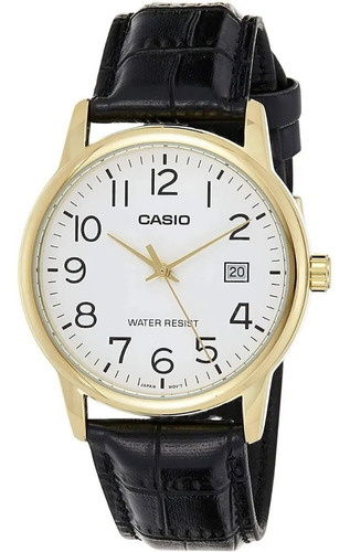 Reloj Casio Hombre Mtp-v002gl Cuero Calendario 100% Original