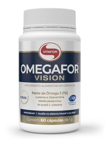 Omegafor Vision 60 Cápsulas Ômega 3 Tg Luteína Zeaxantina 