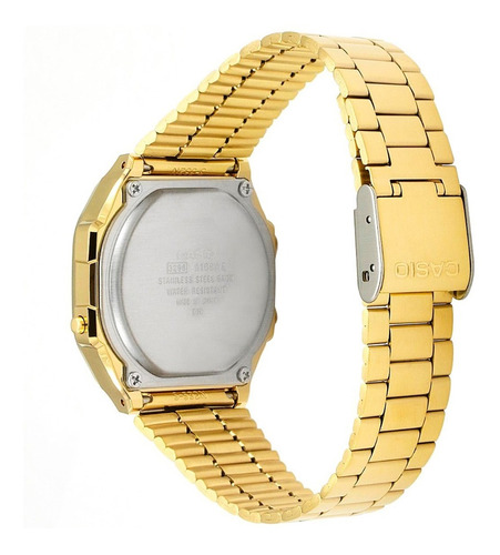 Reloj Casio Classic Retro Ss Golden Original Time Square Color De La Correa Dorado Color Del Bisel Dorado Color Del Fondo Dorado