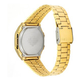 Reloj Casio Classic Retro Ss Golden Original Time Square Color De La Correa Dorado Color Del Bisel Dorado Color Del Fondo Dorado