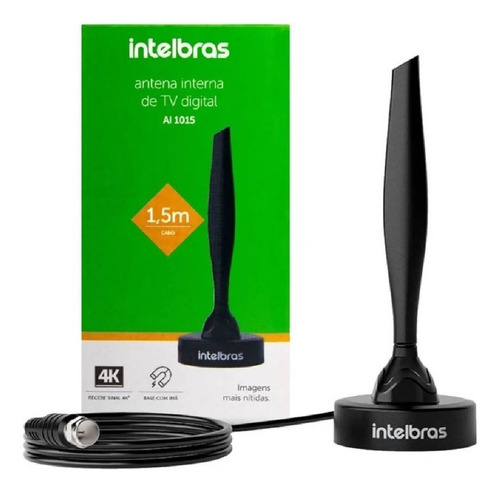 Antena De Tv Digital Intelbras Hdtv Uhf 4k Ai Interna