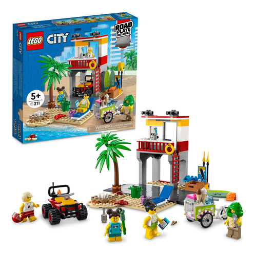 Estación De Guardavidas En La Playa Lego City Kit De Constru