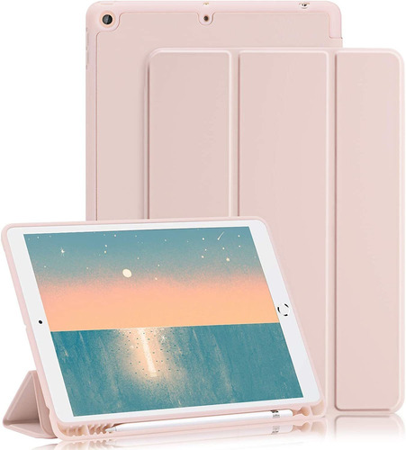 Funda De iPad 10.2 (8a 7a Gen) Ghinl Con Portalapiz Rosa