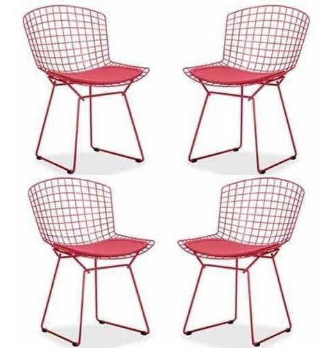 Kit 4 Cadeiras Bertoia Vermelho (promoção De Fábrica ) Ikz