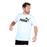 Remera Puma Lifestyle Hombre Ess Logo Blanco Cli