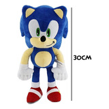 Peluche De Sonic 30cm De Altura Color Azul