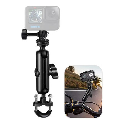 Soporte De Cámara Para Motocicleta Go Pro Osmo Universal Base Color Negro