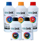 5x250ml  Tinta Stk Pigmenta Impressora P/ Epson Ecotank