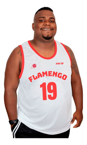 Camiseta Regata Masculina Flamengo Plus Size Basquete Nbb